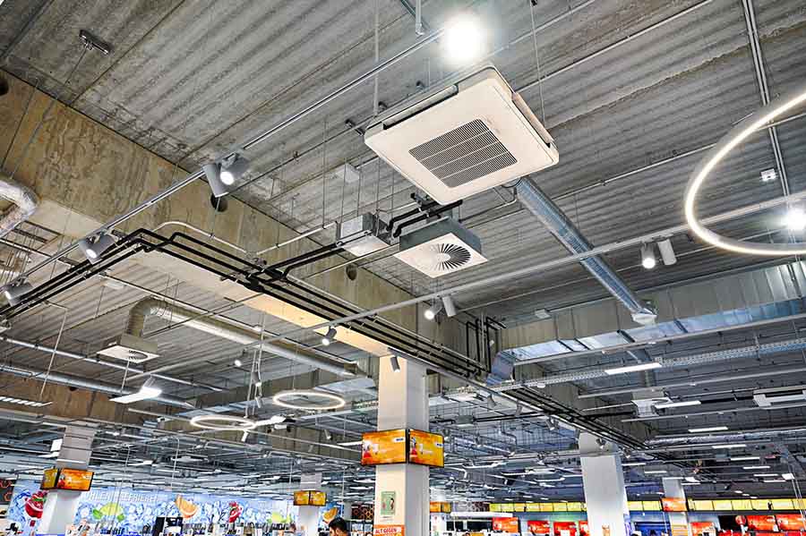 Hệ thống điều hoà trong trung tâm thương mại