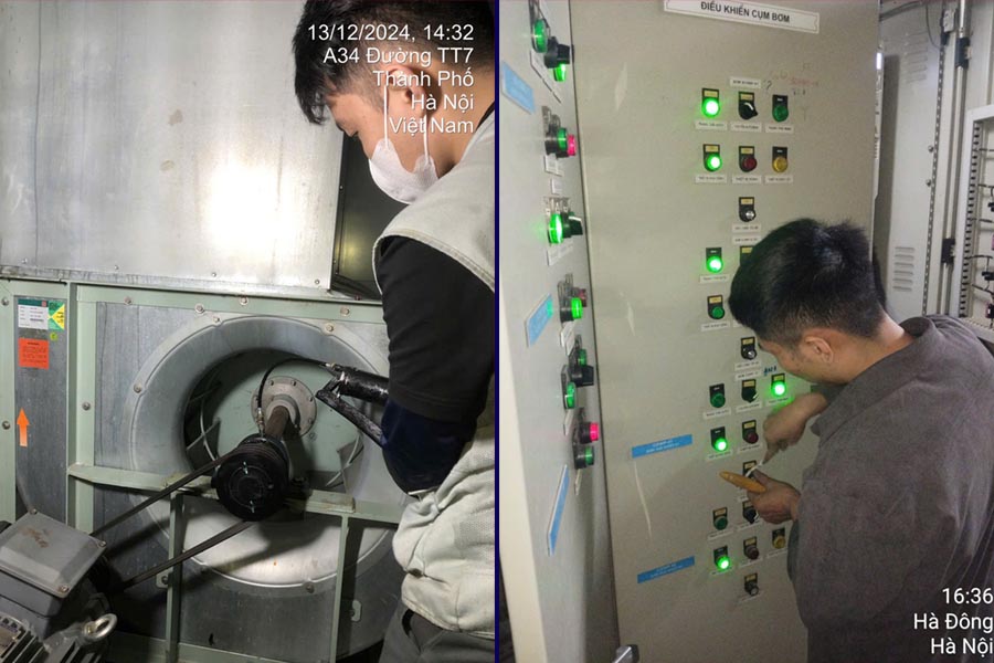 IMT bảo dưỡng hệ thống điều hòa công nghiệp tại bệnh viện