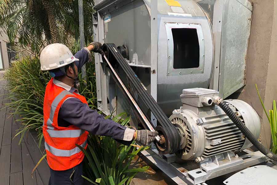 IMT bảo dưỡng quạt thông gió HVAC tại Ecopark