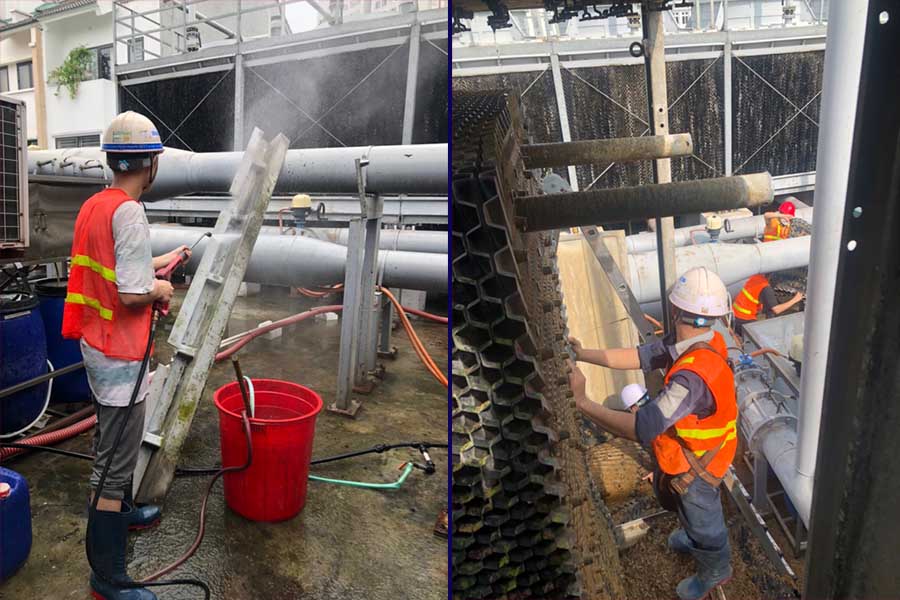 IMT bảo trì HVAC tháp giải nhiệt bệnh viện 103