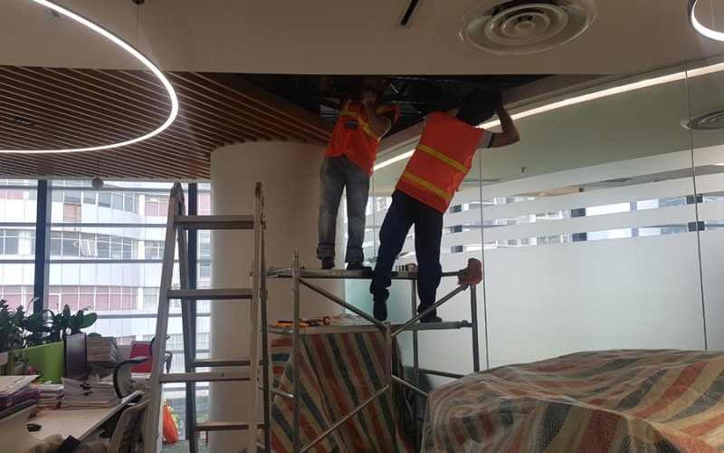 IMT bảo dưỡng dàn lạnh nhà máy trụ sở Viettel