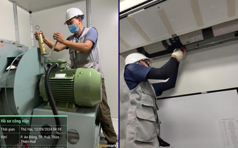 IMT bảo dưỡng hệ thống điều hào công ghiệp tại Aeon Mall Huế
