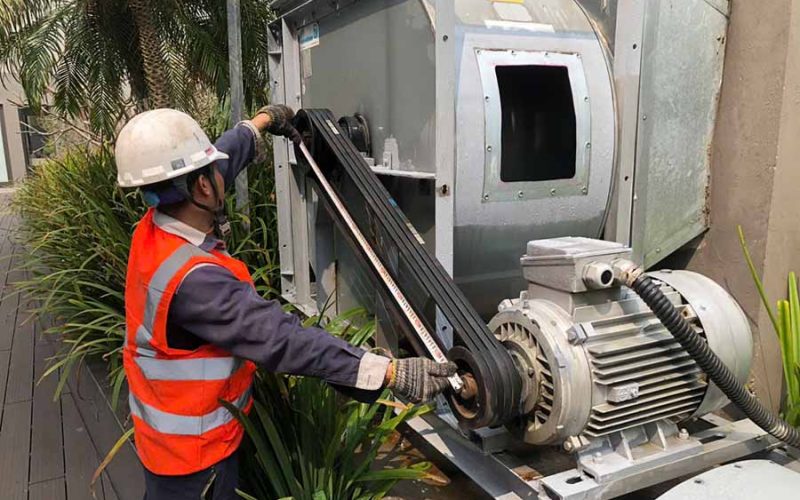 IMT bảo dưỡng quạt thông gió HVAC tại Ecopark