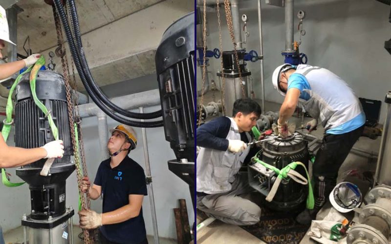 IMT sửa chữa hệ thống điều hòa công nghiệp tại Aquabay Ecopark 